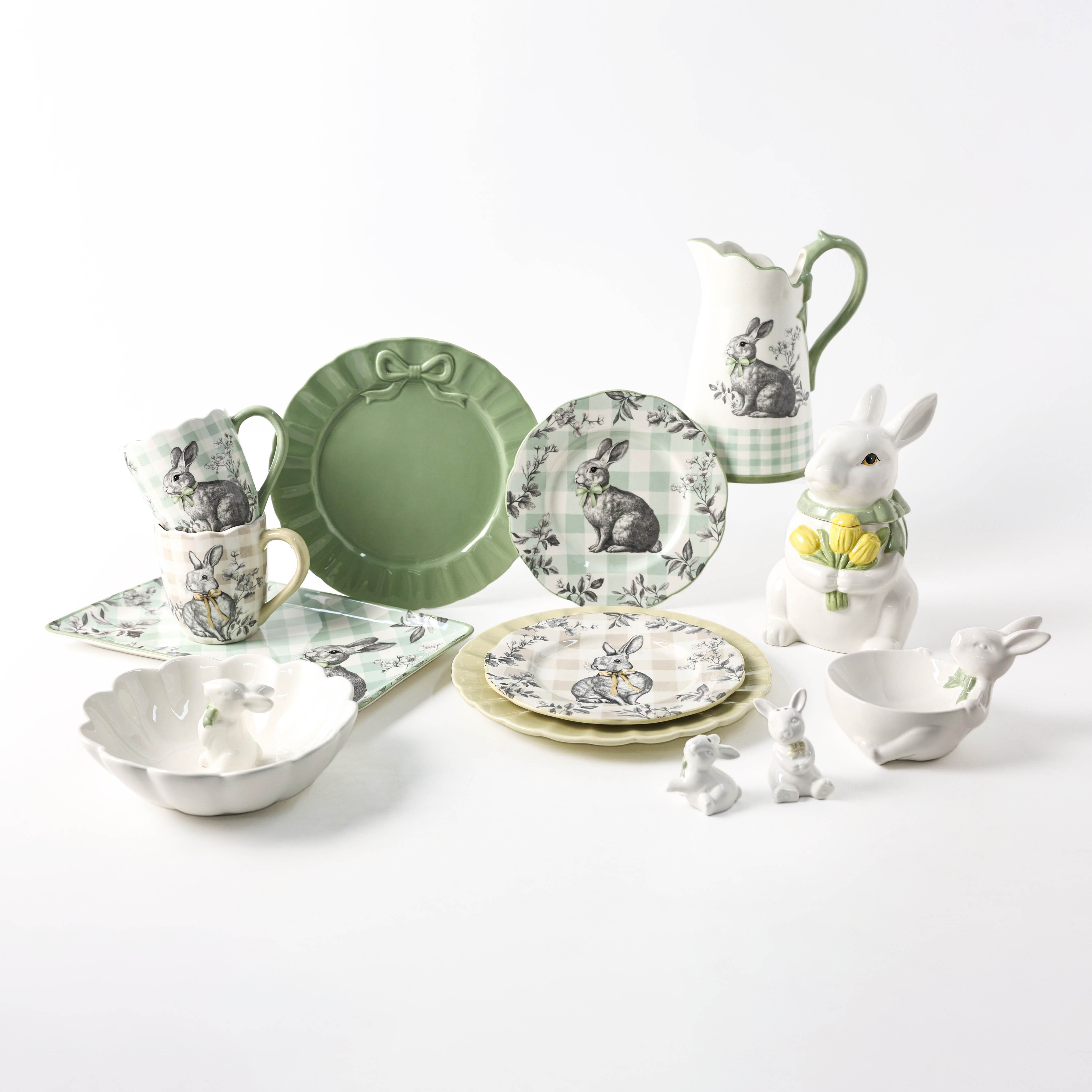Tulip Bunny Easter Ceramic Ware